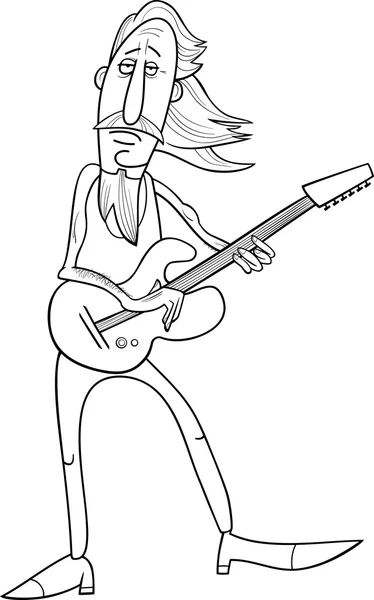 Régi rock man rajzfilm illusztráció — Stock Vector