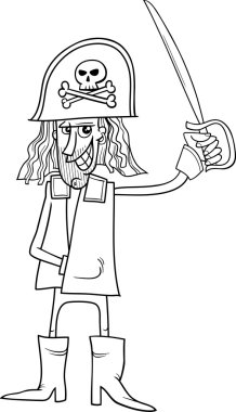 komik korsan çizgi film boyama sayfası