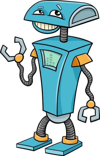 Robot karakter cartoon afbeelding — Stockvector