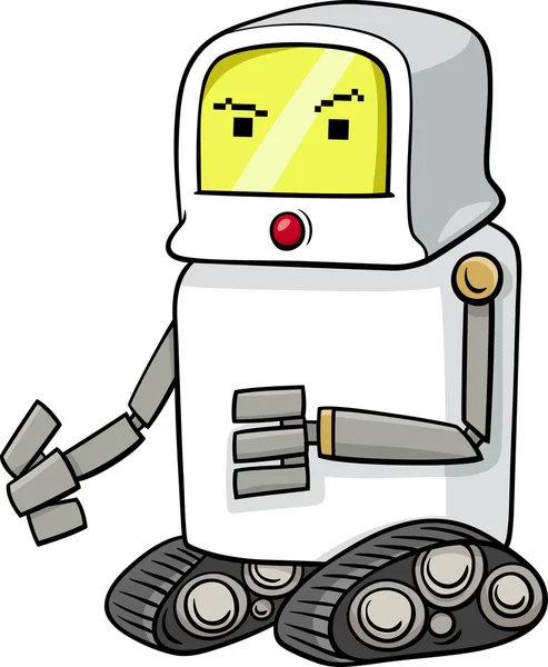 Robot character cartoon illustration — Stock Vector