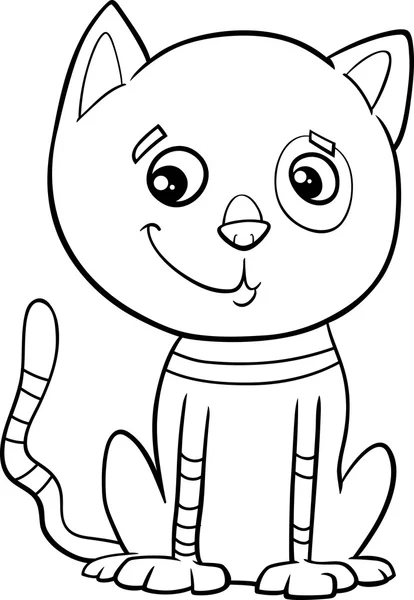 Cat kitten coloring page — Stock Vector