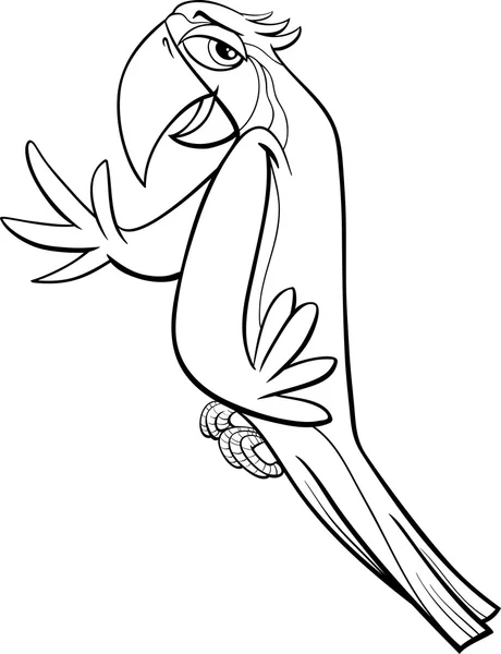 Macaw parrot coloring page — Stock Vector