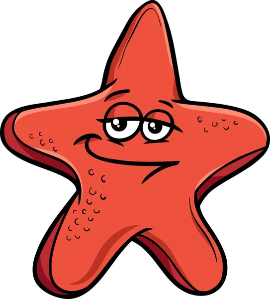 Illustration de dessin animé étoile de mer — Image vectorielle
