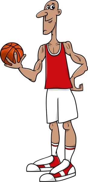 Basketball player cartoon illustration — 图库矢量图片