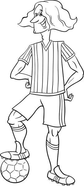 Football player coloring page — Stok Vektör