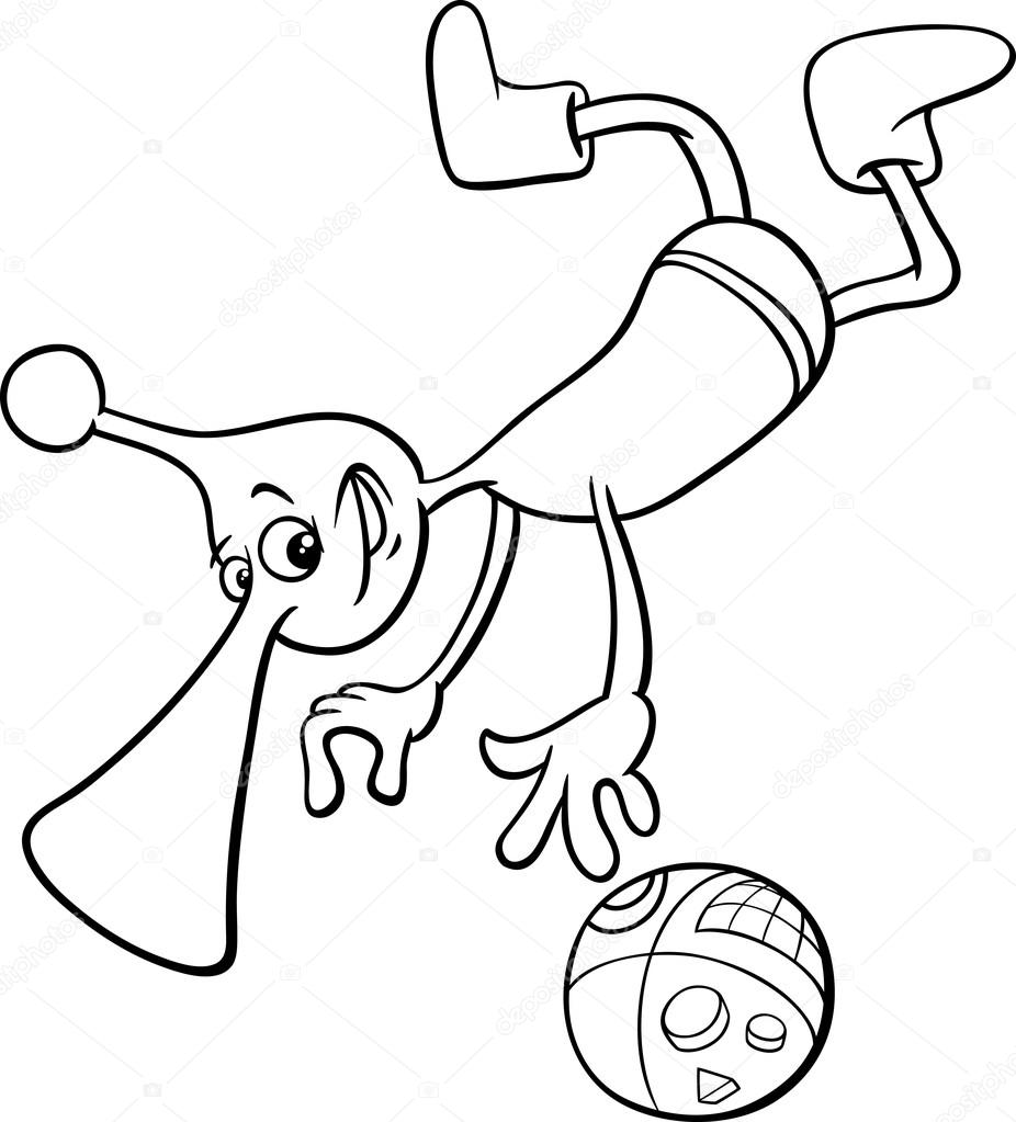alien character coloring page