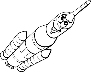 Space Rocket Coloring Page Free Vector Eps Cdr Ai Svg Vector Illustration Graphic Art