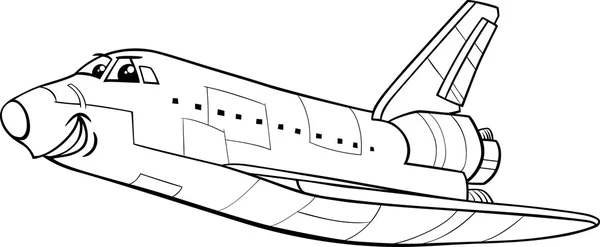 太空梭着色书 — 图库矢量图片