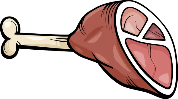 Ham meat cartoon clip art — Stock Vector