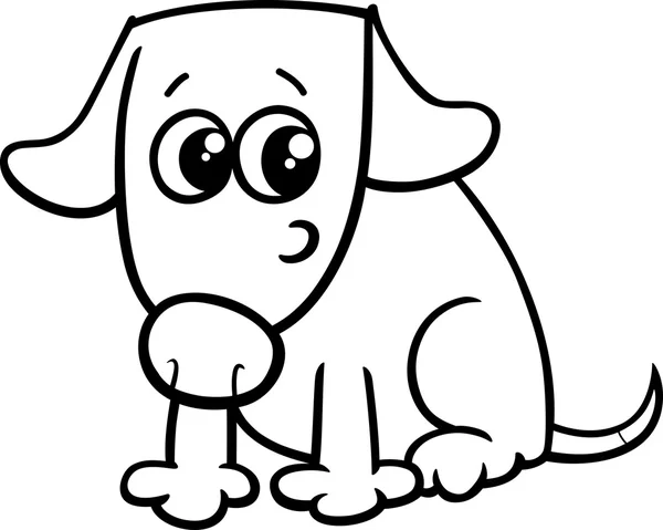 Kutya vagy kiskutya kifestőkönyv — Stock Vector