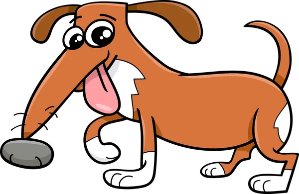 おかしい犬漫画イラスト — ストックベクタ