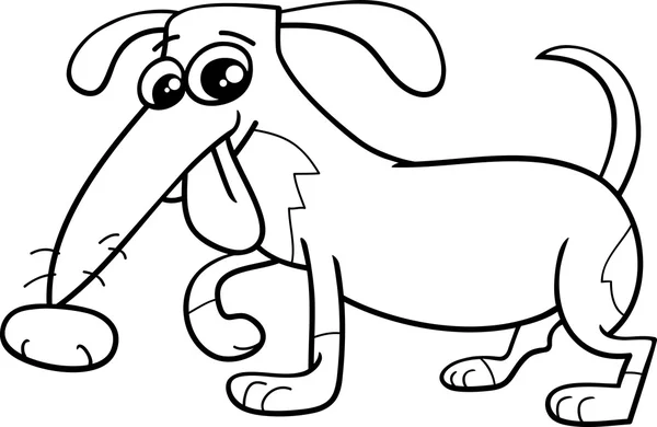 おかしい犬の塗り絵 — ストックベクタ