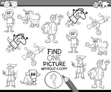 çocuklar için tek resim görev bul