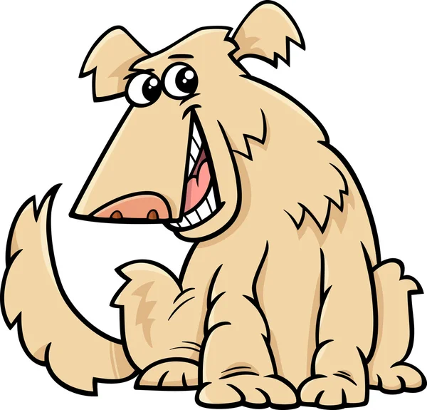 Huňatý pes kreslený — Stockový vektor