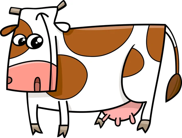 Vaca granja animal dibujos animados — Vector de stock