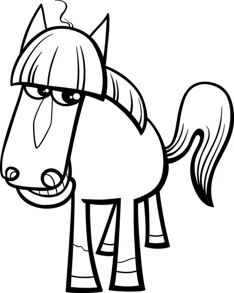 Horse animal coloring book — Stock Vector