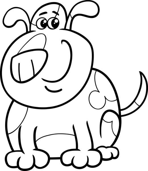 斑点犬の塗り絵の本 — ストックベクタ
