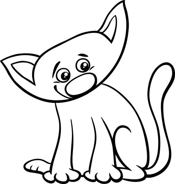 Cat or kitten coloring page — Stock Vector