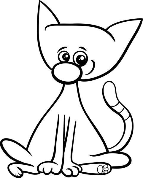 Funny kitten omalovánky — Stockový vektor