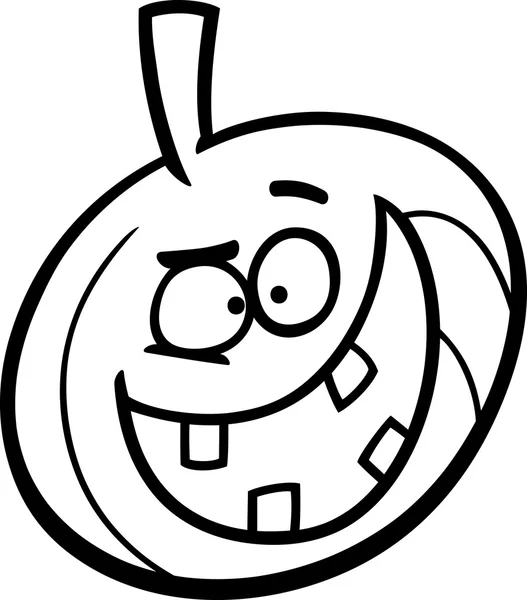 Halloween citrouille coloriage page — Image vectorielle