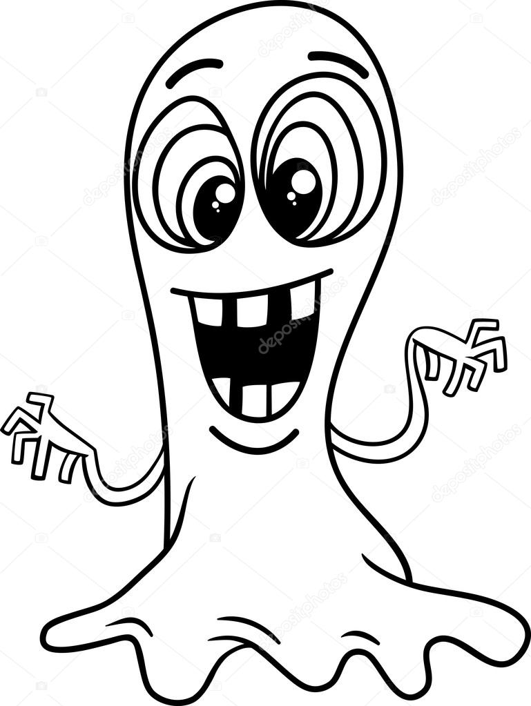 ghost or spook coloring page