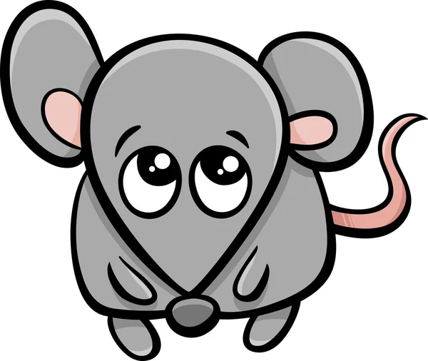 Bonito personagem de desenho animado do mouse — Vetor de Stock