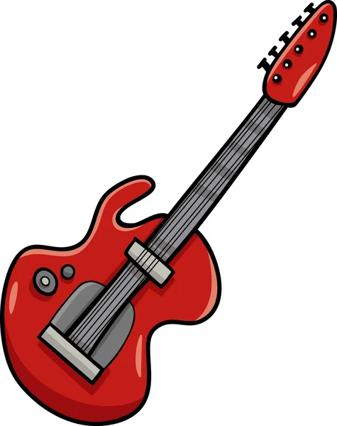 Elektrische gitaar cartoon glinsterende clip art — Stockvector