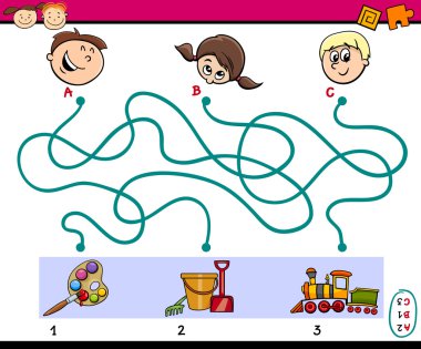 Labirent yolları görev çocuklar için