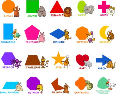  hayvanlarla temel geometrik şekiller