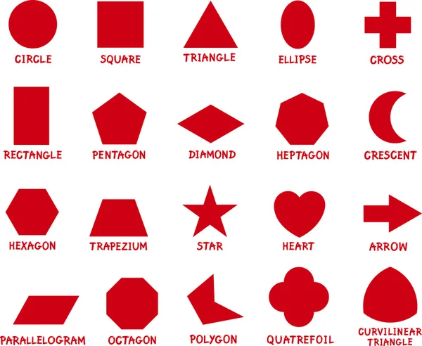 Geometrische basisvormen onderwijs — Stockvector