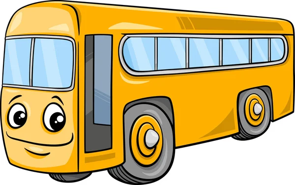 Illustration de dessin animé personnage de bus — Image vectorielle