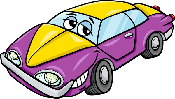Ilustración de dibujos animados personaje de coche — Vector de stock