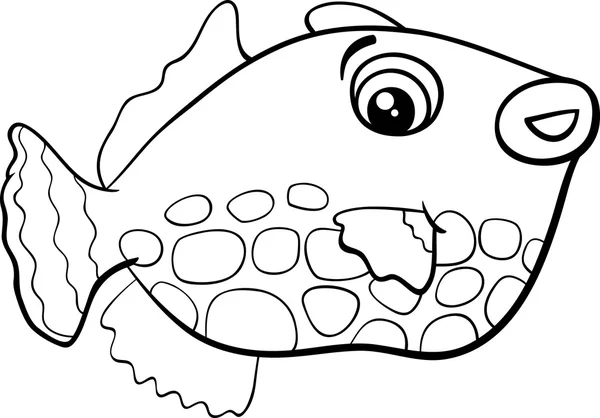 Página para colorear peces exóticos — Vector de stock