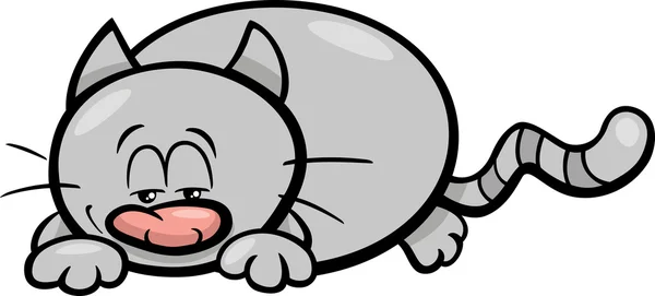 Sleepy cat cartoon character — Stock Vector