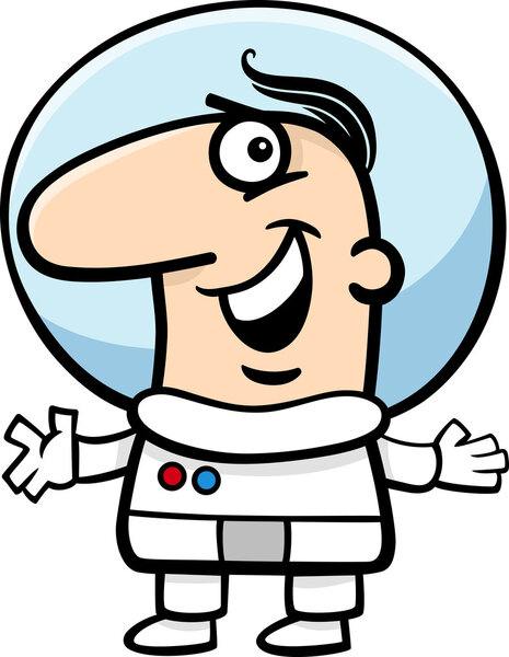 astronaut cartoon illustration