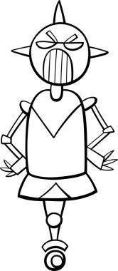 Kötü robot karakter boyama kitabı