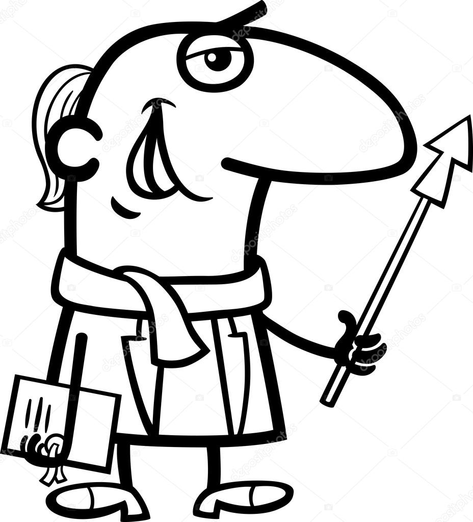 Bianco e nero del fumetto della professione dell insegnante di scuola per libro da colorare — Vettoriali di izakowski Trova immagini simili