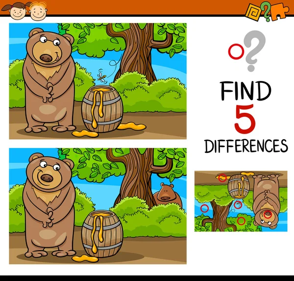 Find differences task for kids — Stock Vector