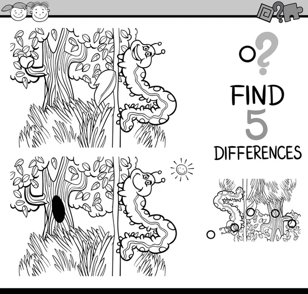 Tâche différences noir et blanc — Image vectorielle