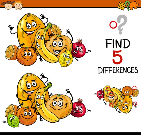 Tâche éducative des différences — Image vectorielle