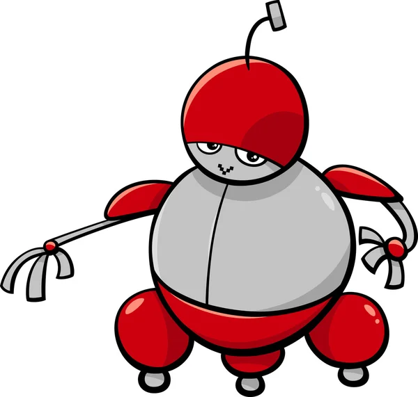 Lindo personaje de dibujos animados robot — Vector de stock