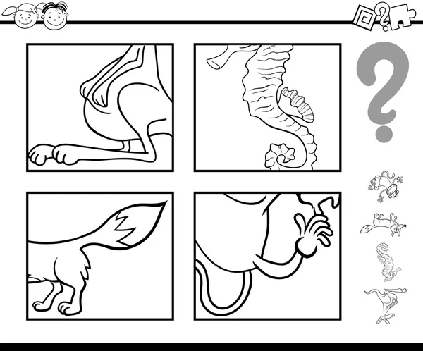 Coloriage puzzle animal — Image vectorielle