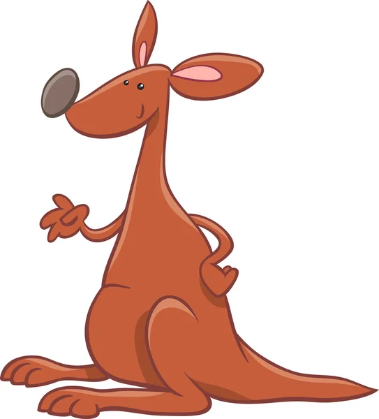 Kangaroo animal character cartoon — Stock Vector