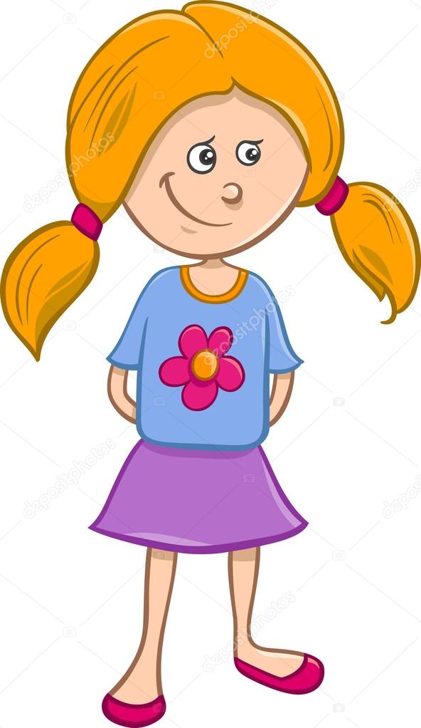 Cute Simple Cartoon Girl Vector Royalty Free SVG, Cliparts, Vectors, and  Stock Illustration. Image 30391775.
