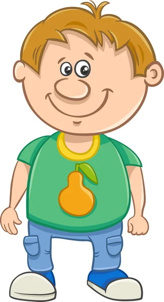 Kleine jongen cartoon afbeelding — Stockvector