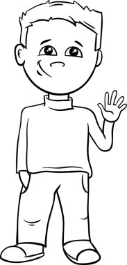 Çocuk karakter boyama sayfası