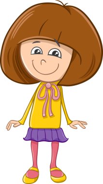 Kız karakter karikatür çizimi
