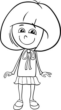 Kız karakter boyama kitabı