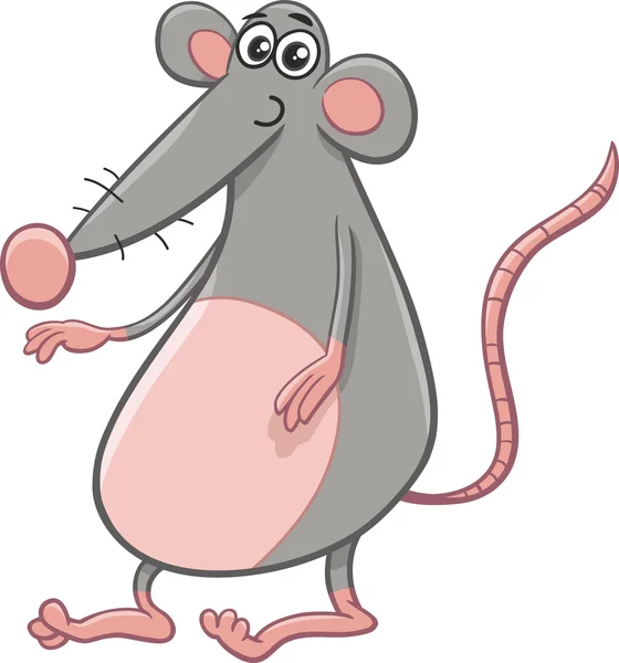 Rato ou rato desenho animado animal — Vetor de Stock