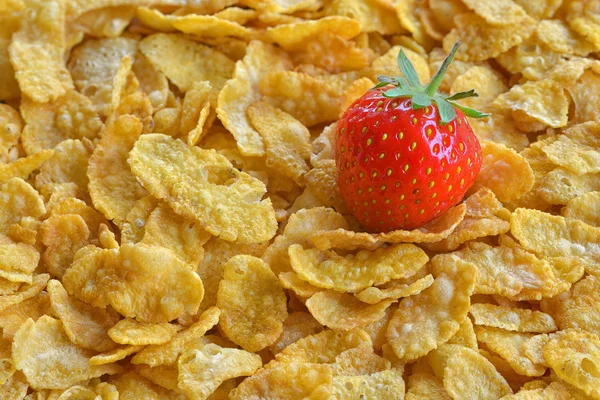 Cornflaces con Fresa — Foto de Stock